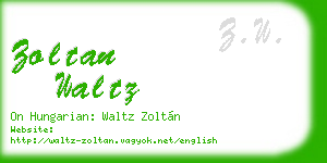 zoltan waltz business card
